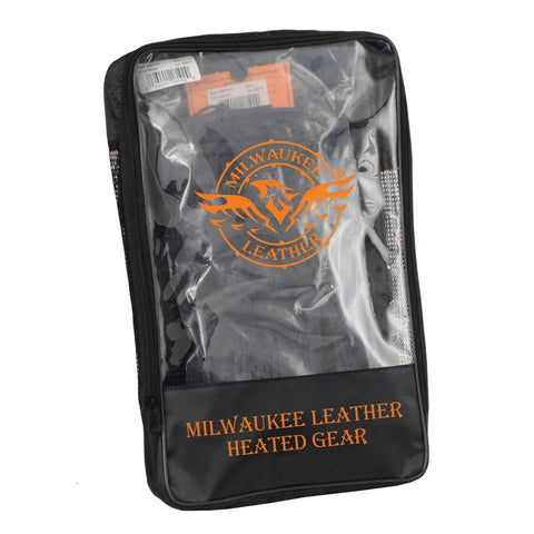 Milwaukee Leather MG7513SET Men's Black 'Heated' Leather Gauntlet Waterproof Gloves with i-Touch (Battery Pack Included) - Milwaukee Leather Mens Heated Gloves