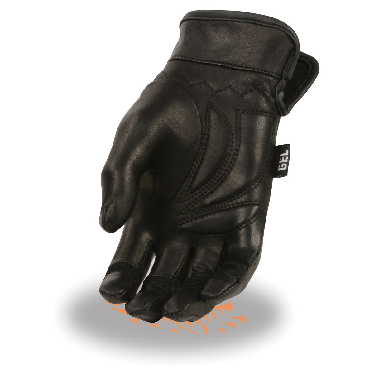 Milwaukee Leather MG7700 Women's Black Lightweight Leather Gloves with Gel Palm