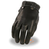 Milwaukee Leather MG7710 Ladies Black Perforated Leather Driving Gloves with Gel Palm