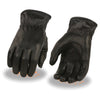 Milwaukee Leather MG7715 Women's 'Thermal Lined' Black Leather Gloves with Cinch Wrist