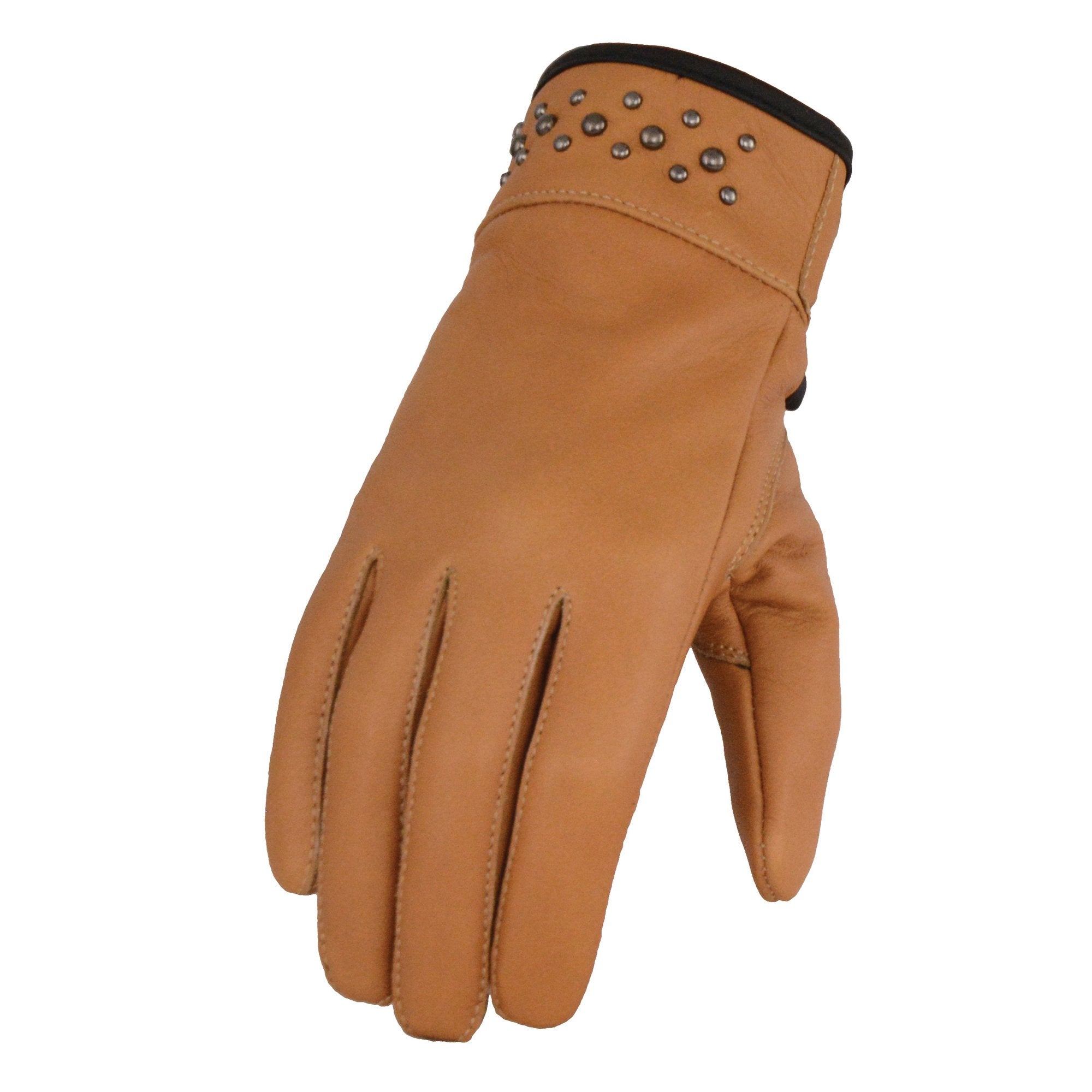 Milwaukee Leather MG7760 Women's Saddle Leather Gloves with Gel Palms