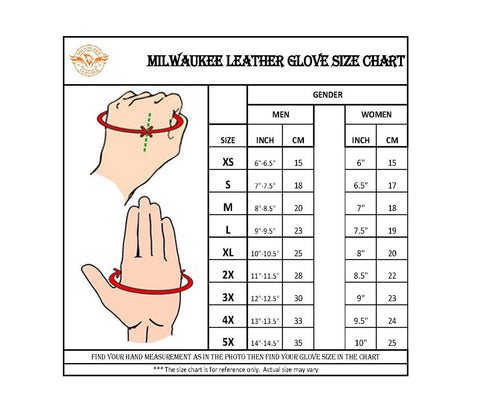 Milwaukee Leather SH351 Men's 'Flaming Skull' Black Leather Fingerless Gloves - Milwaukee Leather Mens Leather Gloves
