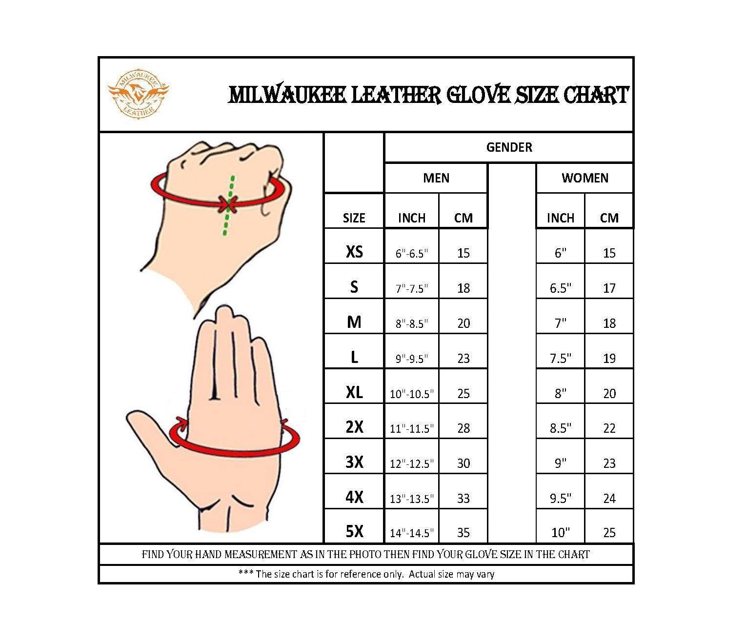 Milwaukee Leather MG7735 Ladies 'Flex Knuckles' Black Premium Leather Gloves with Gel Palms - Milwaukee Leather Womens Leather Gloves