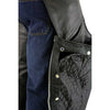 Milwaukee Leather ML1103 Men's Black Naked Leather Chaps- Slash Pocket Thermal Lined Overpants for Motorcycle Rider