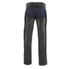 Milwaukee Leather ML1103 Men's Black Leather Chaps with Slash Pocket and Thermal Liner - Milwaukee Leather Mens Leather Chaps