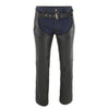 Milwaukee Leather ML1103 Men's Black Leather Chaps with Slash Pocket and Thermal Liner - Milwaukee Leather Mens Leather Chaps