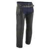 Milwaukee Leather ML1103 Men's Black Leather Chaps with Slash Pocket and Thermal Liner - Milwaukee Leather Mens Leather Chaps