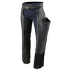 Milwaukee Leather ML1115 Men's Black Premium Naked Soft Leather Chaps - Fully Lined Over Pants for Motorcycle Rider