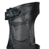 Milwaukee Leather ML1115 Men's Black Premium Naked Soft Leather Chaps - Fully Lined Over Pants for Motorcycle Rider