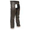 Milwaukee Leather ML1115 Men's Black Fully Lined Naked Cowhide Leather Chaps - Milwaukee Leather Mens Leather Chaps