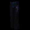Milwaukee Leather Chaps for Women Black Low-Rise Waist- Double Buckle Reflective Embroidery Motorcycle Chap- ML1187