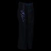 Milwaukee Leather Chaps for Women Black Low-Rise Waist- Double Buckle Reflective Embroidery Motorcycle Chap- ML1187