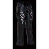 Milwaukee Leather ML1187 Ladies Black and Pink Leather Chaps with Reflective Tribal Embroidery - Milwaukee Leather Womens Leather Chaps