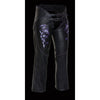 Milwaukee Leather ML1187 Ladies Black and Purple Leather Chaps with Reflective Tribal Embroidery - Milwaukee Leather Womens Leather Chaps