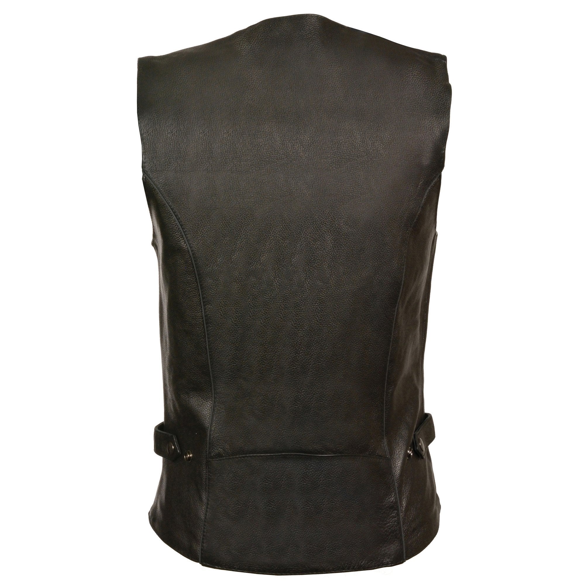 Milwaukee Leather ML1296 Women's Black Leather Vest with Reflective Tribal Design - Milwaukee Leather Womens Leather Vests