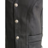 Milwaukee Leather ML1369 Men's Black Premium Leather Side Lace Vest with Buffalo Snaps - Milwaukee Leather Mens Leather Vests