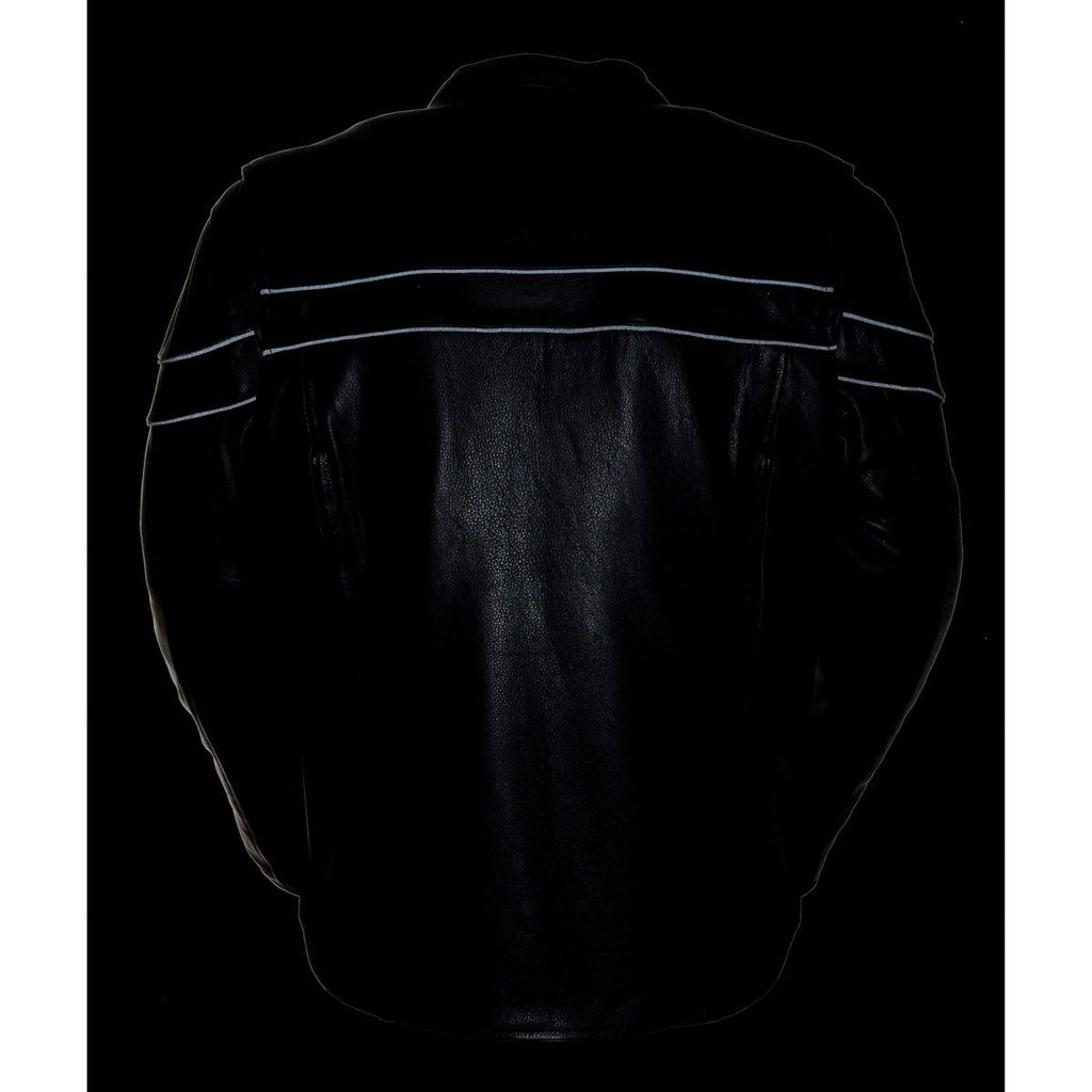 Milwaukee Leather ML1408RT Men's Sporty Crossover Retro Brown Leather Jacket with Gun Pocket - Milwaukee Leather Mens Leather Jackets