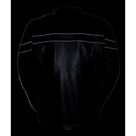Milwaukee Leather ML1408RT Men's Sporty Crossover Retro Brown Leather Jacket with Gun Pocket - Milwaukee Leather Mens Leather Jackets