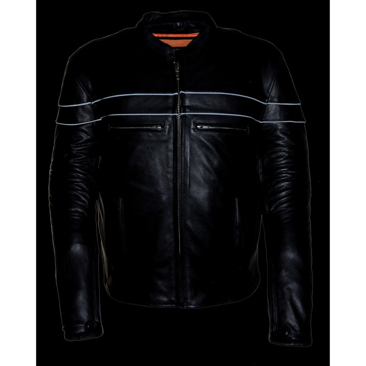 Milwaukee Leather ML1408 Men's Black Sporty Crossover Leather Jacket with Gun Pocket - Milwaukee Leather Mens Leather Jackets