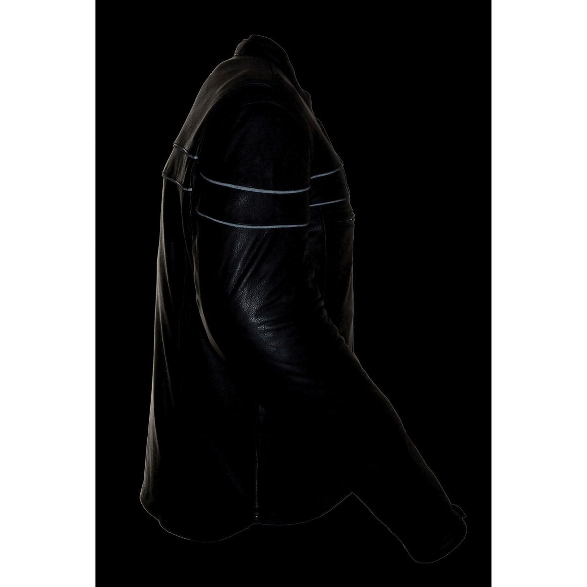 Milwaukee Leather ML1408 Men's Black Sporty Crossover Leather Jacket with Gun Pocket - Milwaukee Leather Mens Leather Jackets