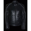 Milwaukee Leather ML1952 Women's Embroidered Wing and Stud Design Black Leather Scooter Jacket with Gun Pocket - Milwaukee Leather Womens Leather Jackets