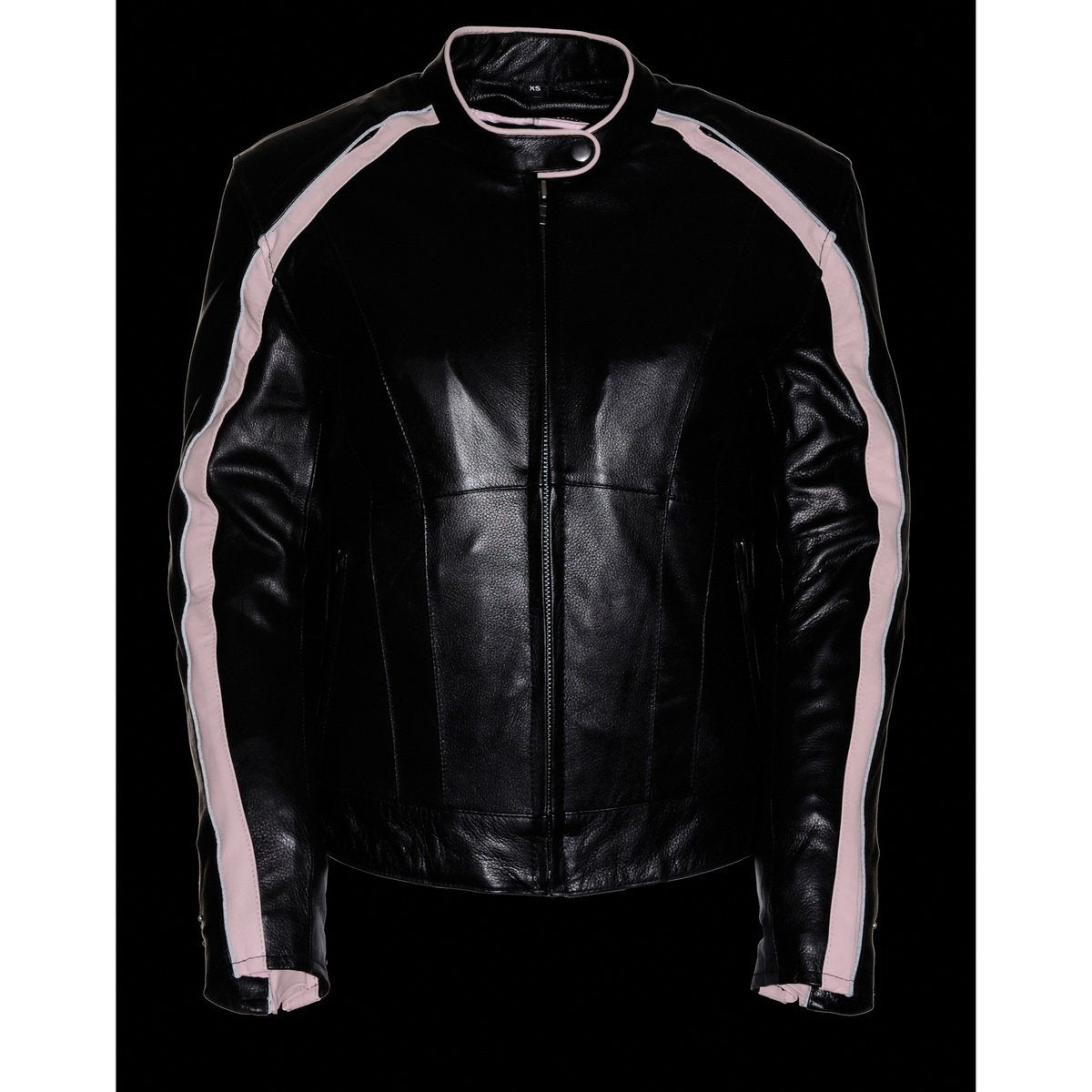 Milwaukee Leather ML1952 Women's Black and Pink Embroidered and Stud Design Jacket with Gun Pockets - Milwaukee Leather Womens Leather Jackets