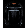 Milwaukee Leather ML2083 Men's Black Vented Reflective Leather Jacket with Gun Pockets - Milwaukee Leather Mens Leather Jackets