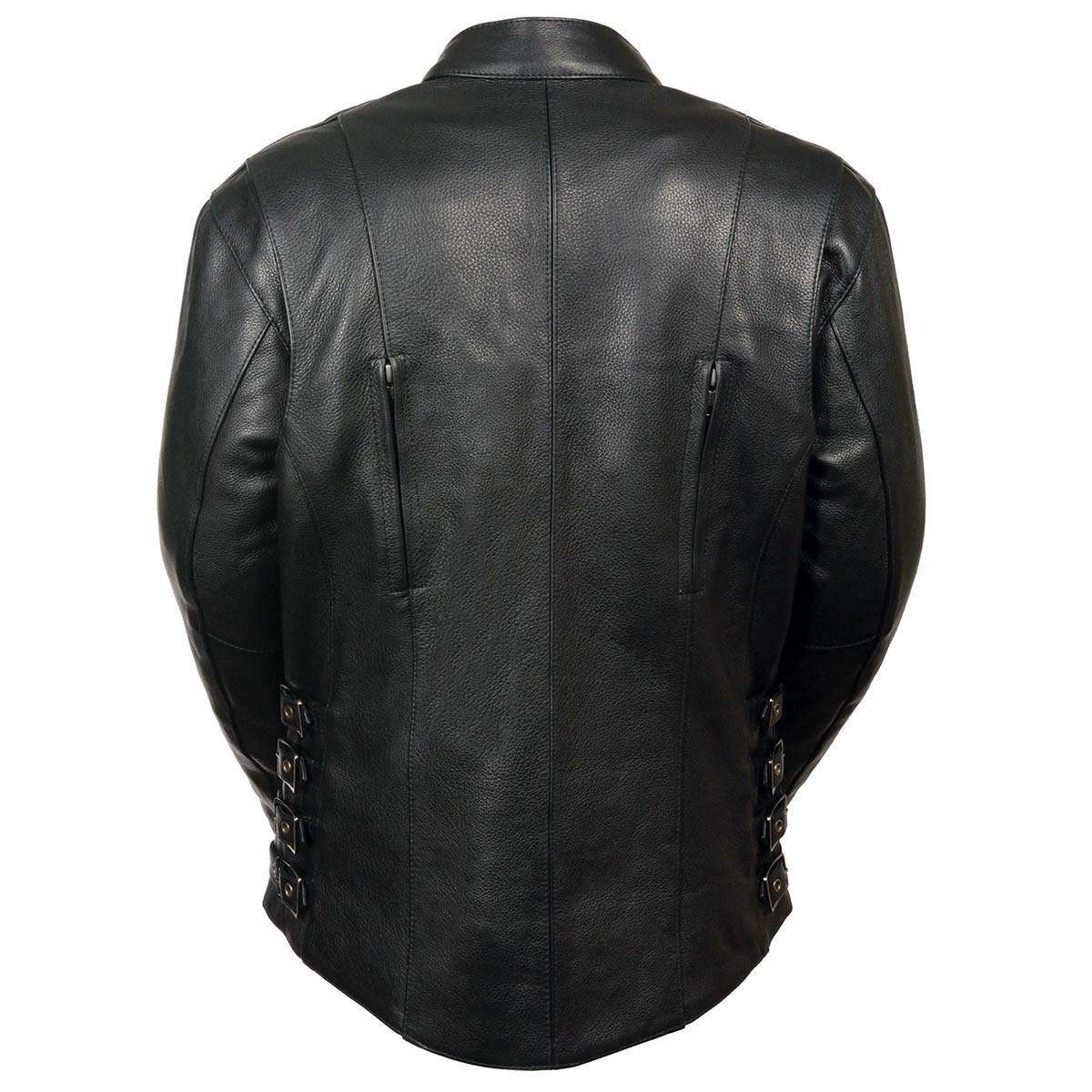 Milwaukee Leather MLL2520 Ladies Racer Black Leather Motorcycle Jacket