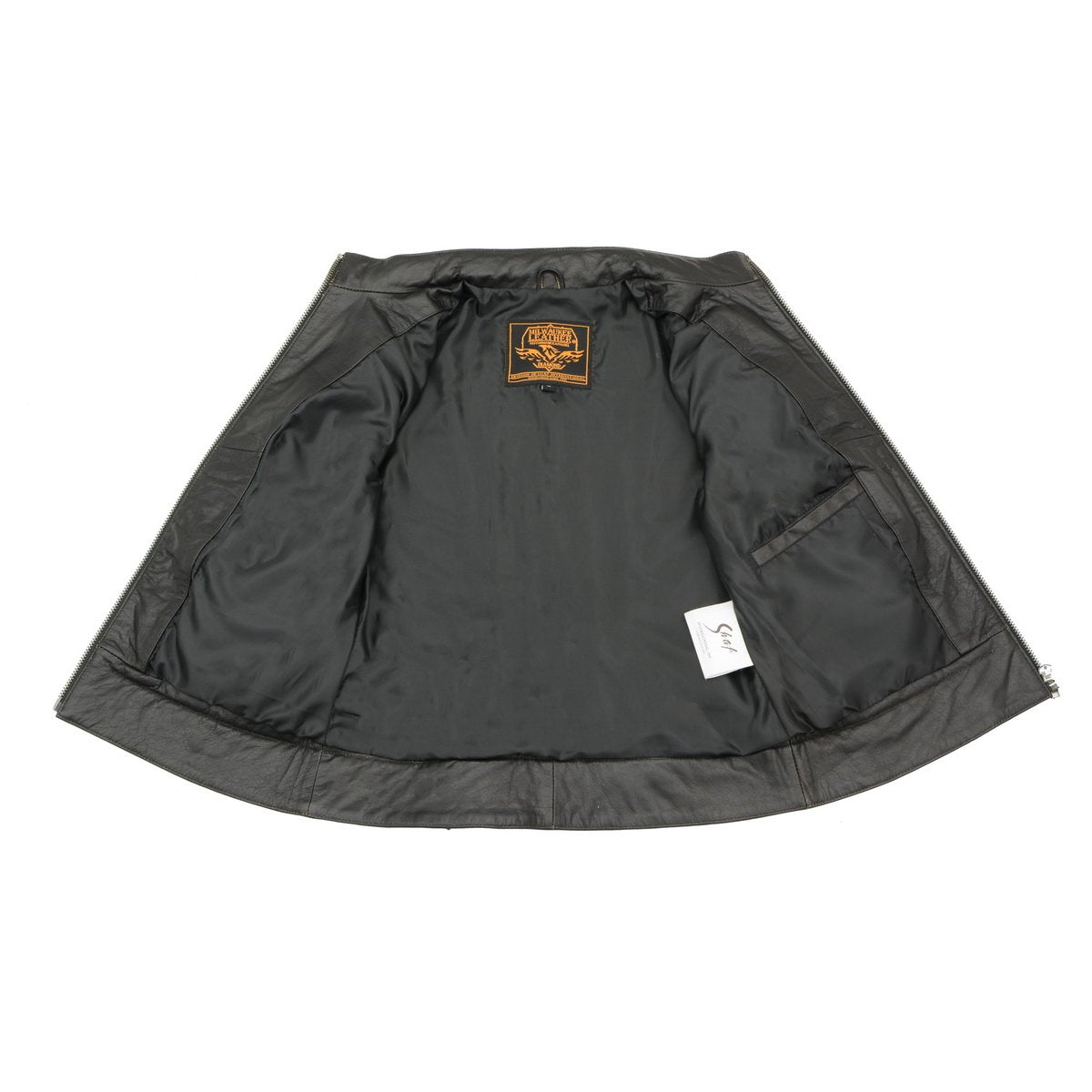 Milwaukee Leather MLL2527 Women's Laced Detail Distressed Brown Leather Jacket