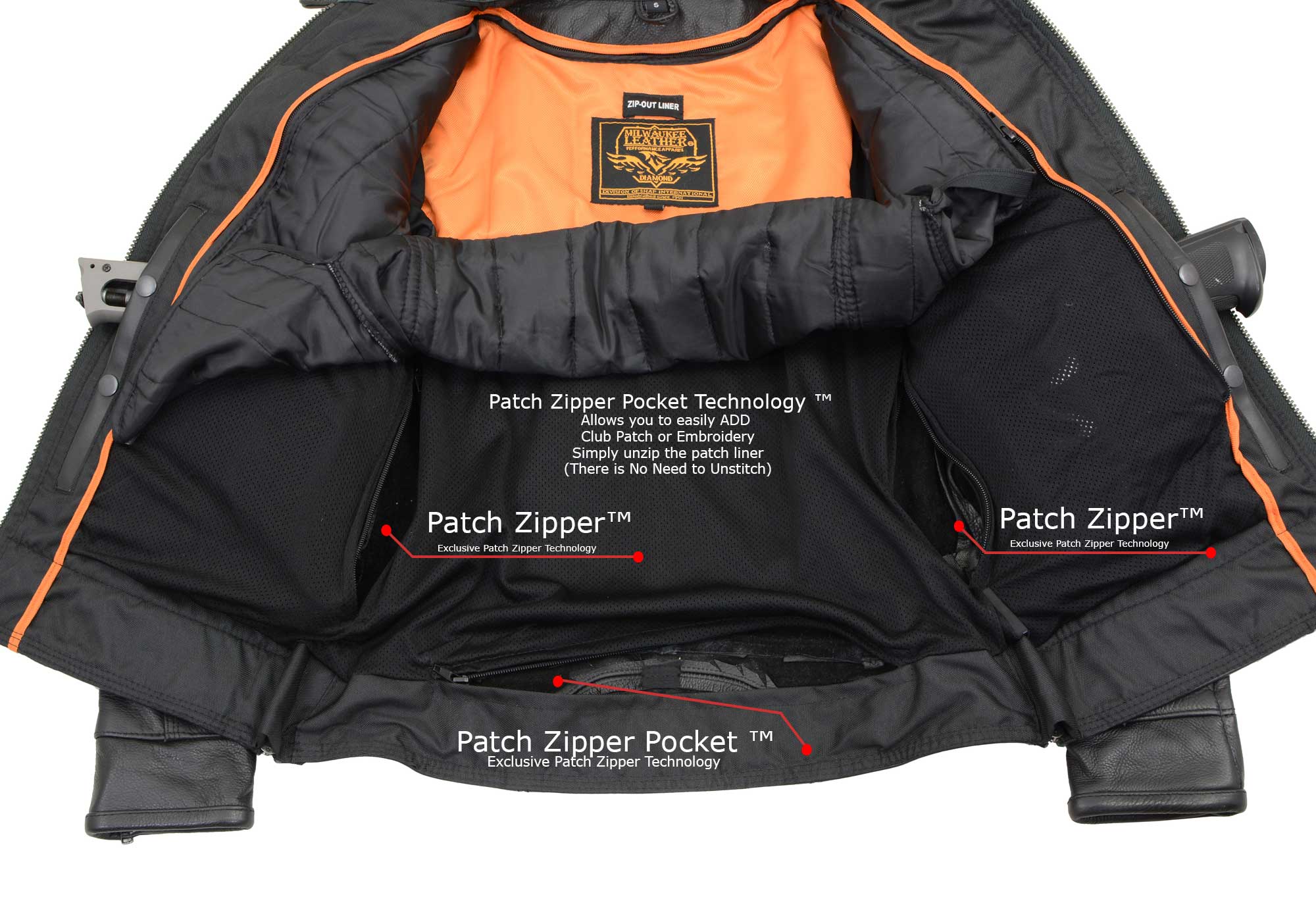Milwaukee Leather MLL2552 Women's 'Cool-Tec' Black Scooter Leather Triple Stitch Jacket