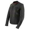 Milwaukee Leather MLL2551 Women's Black Vented Lightweight Leather Triple Stitch Scooter Jacket - Milwaukee Leather Womens Jackets