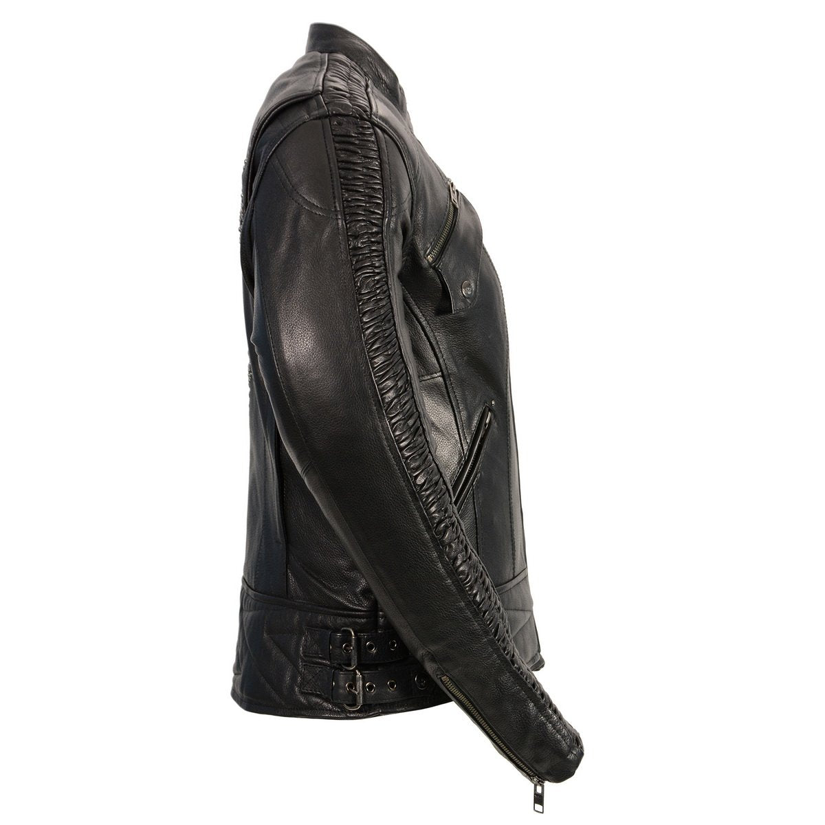 Milwaukee Leather MLL2570  Women's Phoenix Embroidered Black Leather Jacket with Gun Pockets - Milwaukee Leather Womens Leather Jackets