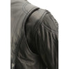 Milwaukee Leather MLL2571 Women's Black 'Crinkled Arm' Lightweight Racer Jacket