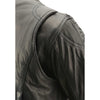 Milwaukee Leather MLL2571 Women's Black 'Crinkled Arm' Lightweight Racer Jacket