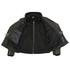 Milwaukee Leather MLL2575 Women’s Black Vented MC Jacket with Removable Hoodie - Milwaukee Leather Womens Jackets