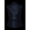 Milwaukee Leather MLL4507 Women's 'Laser Cut' Distressed Black and Orange Scuba Style Vest