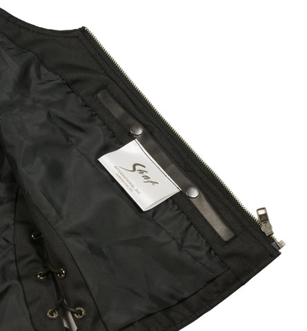 Milwaukee Leather MLL4531 Brown Women's Open Neck Side Lace Front Zipper Leather Vest with Gun Pockets - Milwaukee Leather Womens Leather Vests