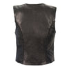 Milwaukee Leather MLL4550 Ladies Black Braided Lightweight Leather Vest with Zipper Closure - Milwaukee Leather Womens Leather Vests