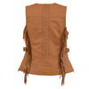 Milwaukee Leather MLL4566 Ladies Fringed Leather Saddle Snap Front Vest