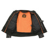 Milwaukee Leather MLM1506 Men's 'Cool-Tec' Black Real Leather Scooter Style Motorcycle Jacket with Utility Pockets