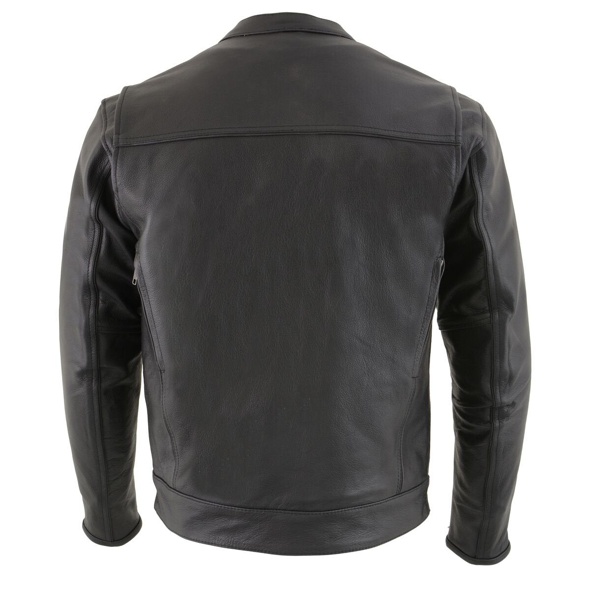 Milwaukee Leather MLM1506 Men's 'Cool-Tec' Black Leather Jacket with Utility and Gun Pockets - Milwaukeee Leather Mens Leather Jackets