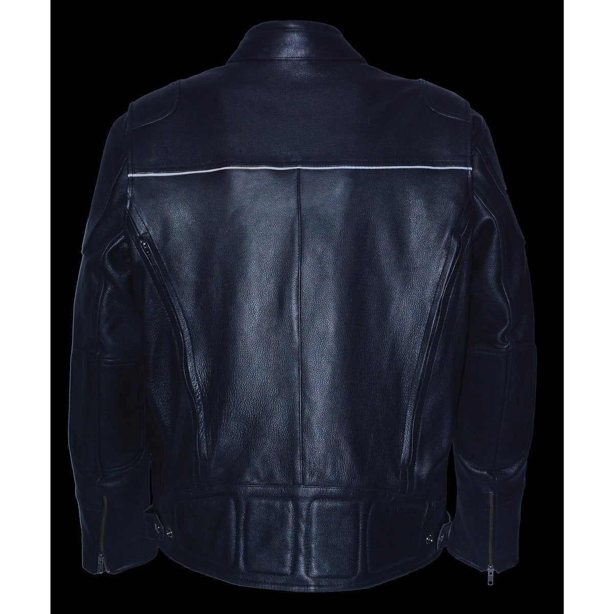 Milwaukee Leather MLM1513 Men's Black 'Heated' Vented Scooter Leather Jacket