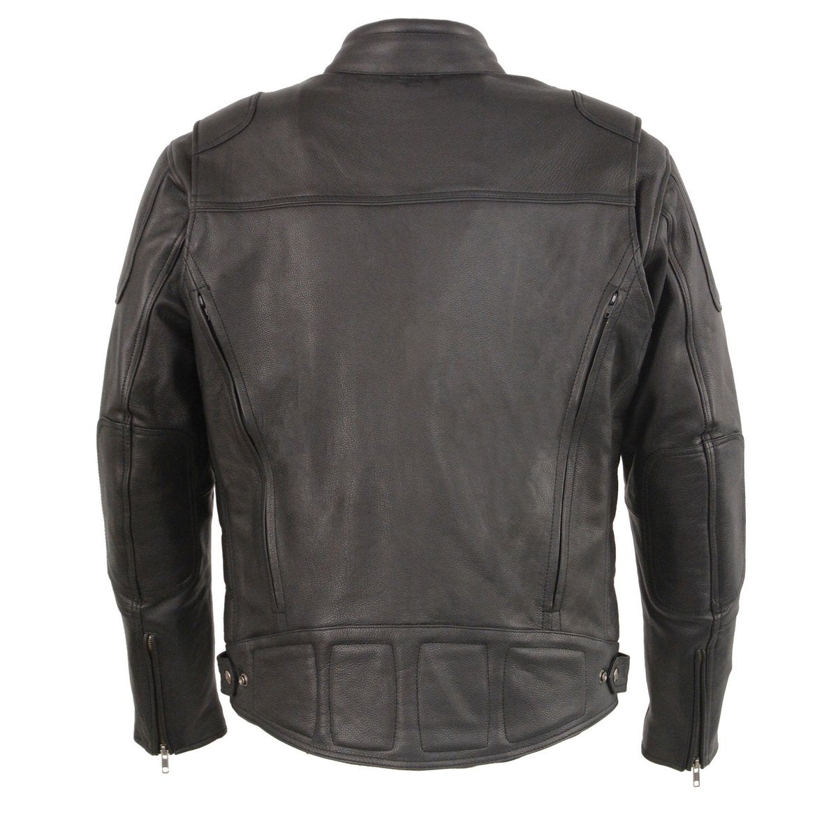 Milwaukee Leather MLM1513 Men's Black 'Heated' Vented Scooter Leather Jacket