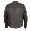 Milwaukee Leather MLM1513SET Men's Black 'Heated' Leather Vented Scooter Jacket (Battery Pack Included)