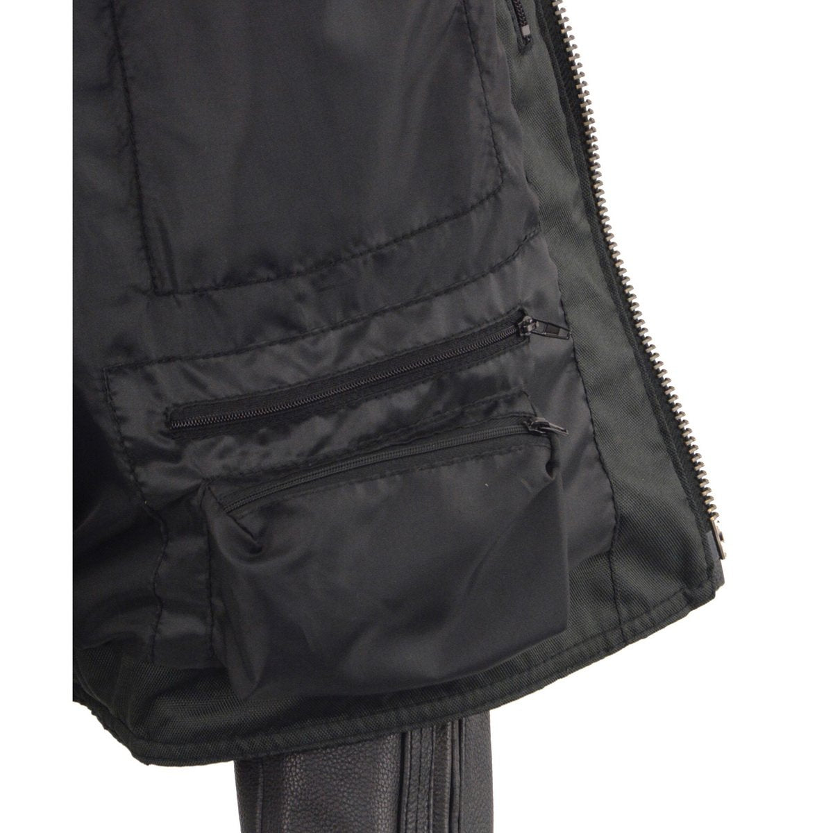 Milwaukee Leather MLM1513 Men's Black 'Heated' Vented Scooter Leather Jacket