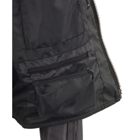 Milwaukee Leather MLM1513 Men's Black 'Heated' Vented Scooter Leather Jacket