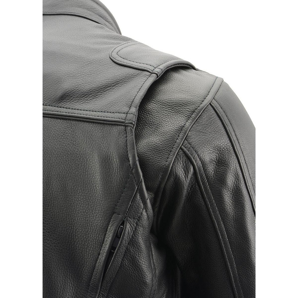 Milwaukee Leather MLM1514SET Men's ‘ALL SEASONS’ Black Leather with Heated and Cool-Tec Technology