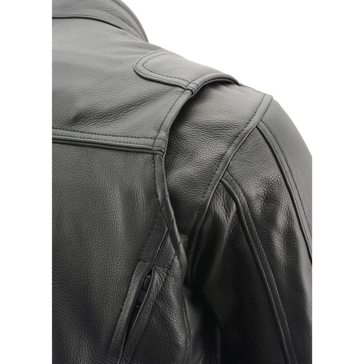 Milwaukee Leather MLM1514SET Men's ‘ALL SEASONS’ Black Leather with Heated and Cool-Tec Technology