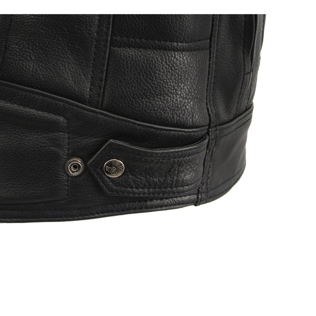 Milwaukee Leather MLM1514SET Men's ‘ALL SEASONS’ Black Leather with Heated and Cool-Tec Technology