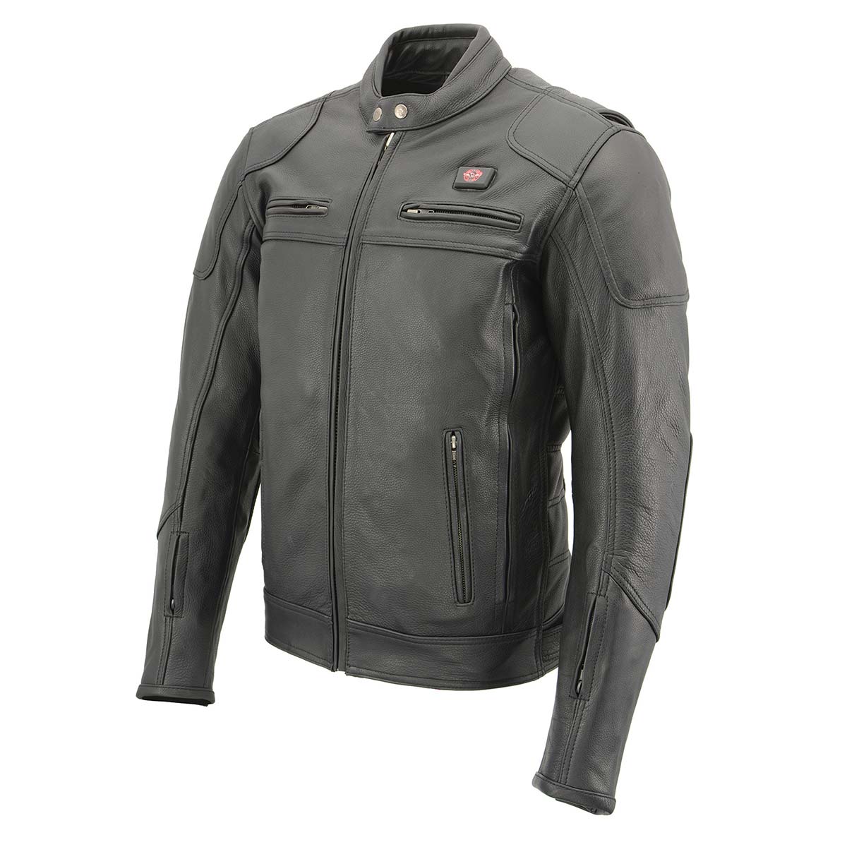 Milwaukee Leather MLM1514SET Men's ‘ALL SEASONS’ Black Leather with Heated and Cool-Tec Technology